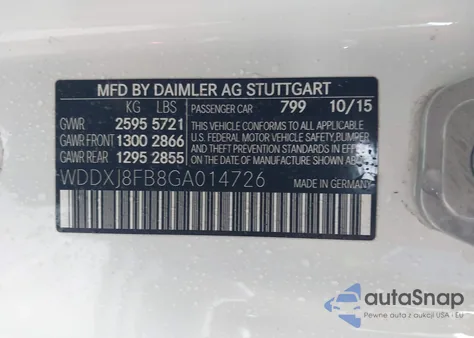 2016 Mercedes-Benz S 550 4Matic из США, поврежденный, VIN WDDXJ8FB8GA014726